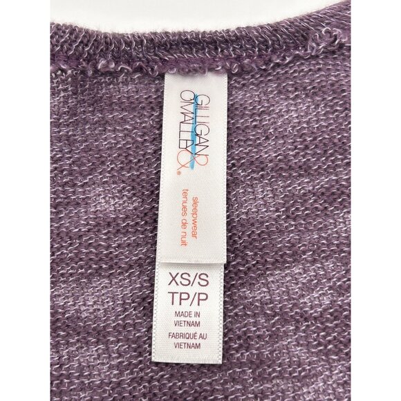 Gilligan & O’Malley Heathered Purple Cascading Open Front Cardigan Sweater XS/S - Picture 3 of 11